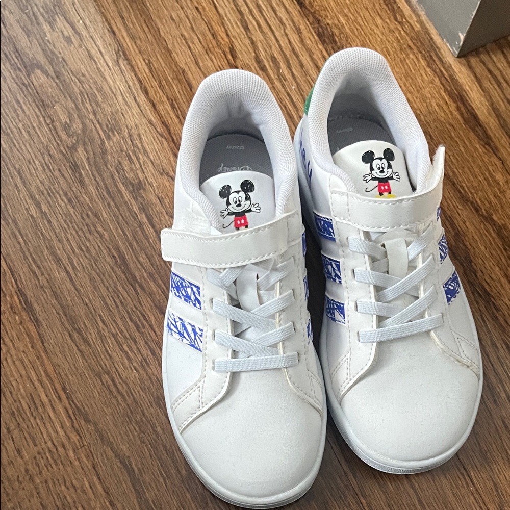 Disney Mickey Mouse White and Blue Kids Sneakers